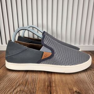 OluKai Pehuea Womens 8.5 Gray Slip-Ons Mesh Convertible Loafers Shoes 20271-266C